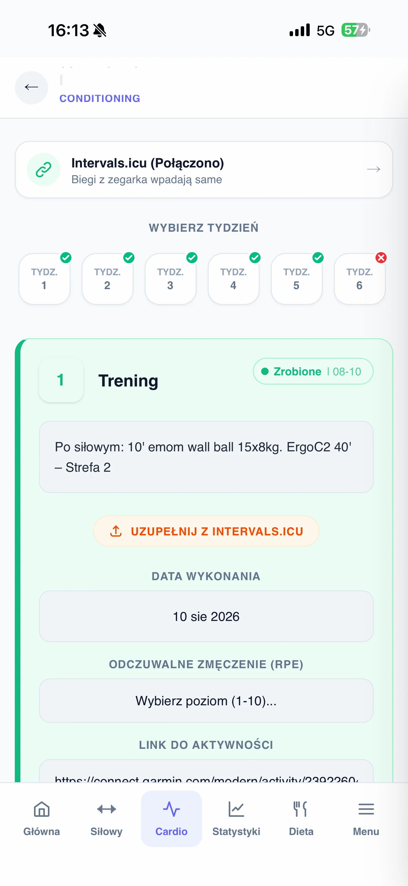 Aplikacja treningowa, zegarek wypełnia to za ciebie